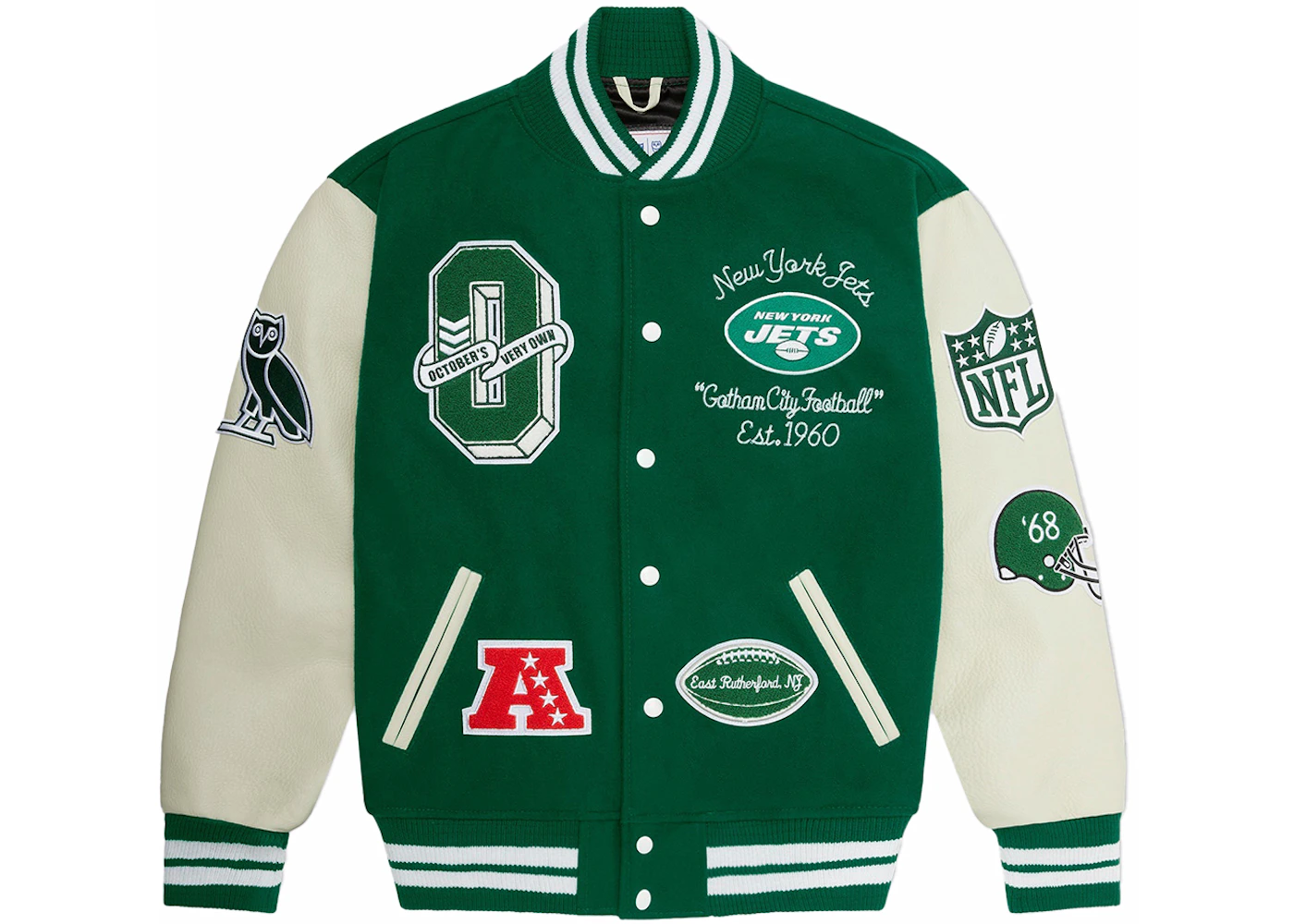 Veste universitaire OVO x NFL New York Jets Vert Homme de la