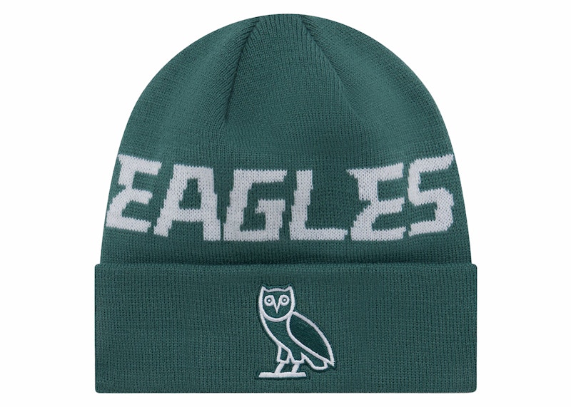 Pre-owned Ovo X Nfl Philadelpha Eagles New Era Beanie In Green