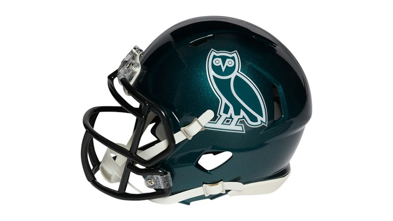 OVO x NFL Philadelphia Eagles Riddell Mini Helmet Green