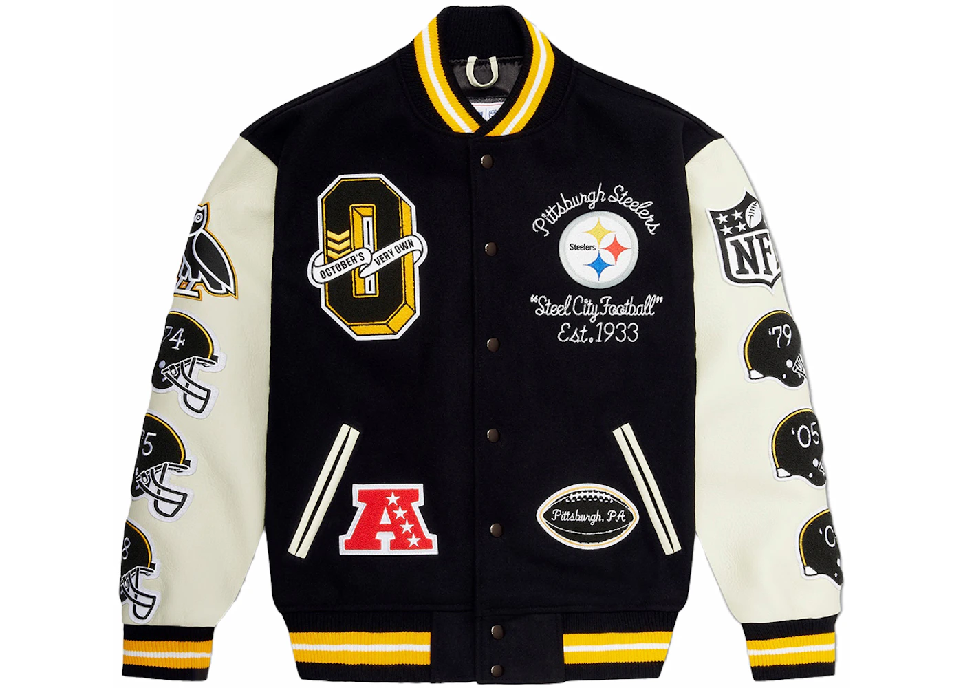 Steelers Chaquetas De Nfl Chamarra Pro Standard Varsity Lana Y