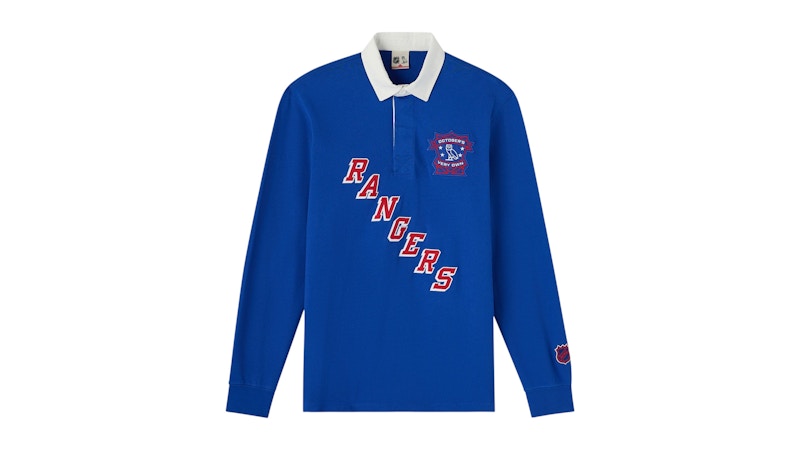 OVO x NHL New York Rangers Longsleeve Rugby Polo Blue
