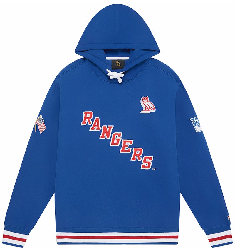 OVO x NHL Rangers Hoodie Blue Men's FW23 US