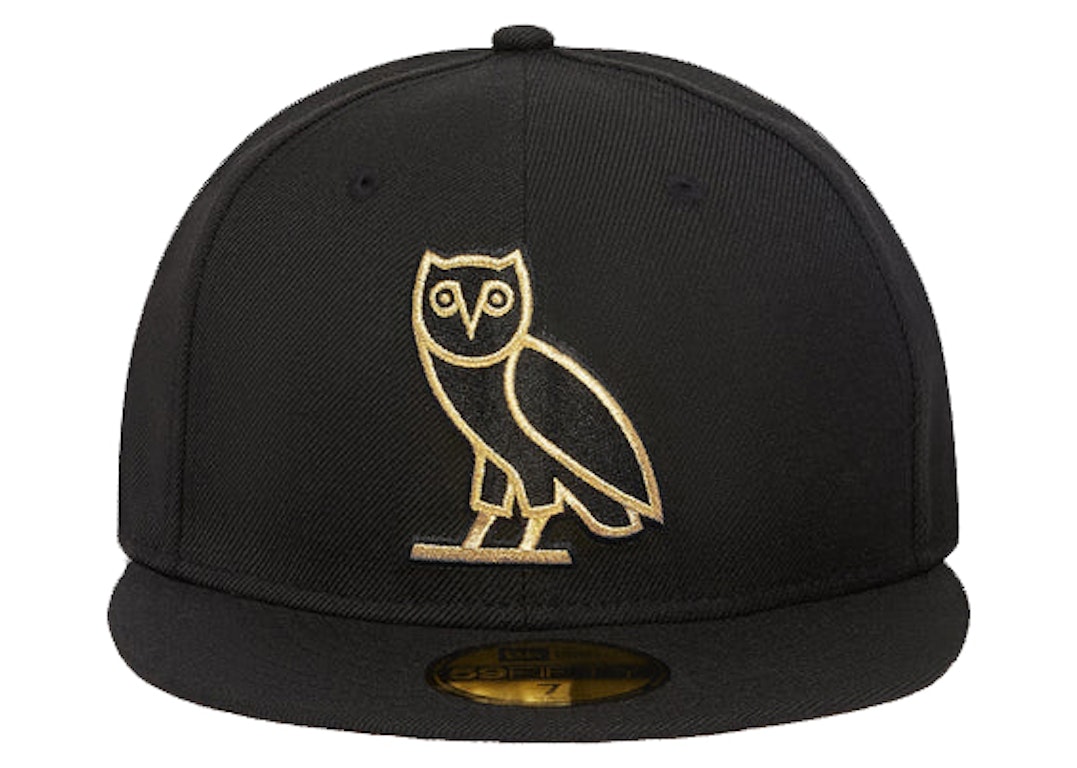 Pre-owned Ovo X New Era Og Owl 59fifty Fitted Hat Black
