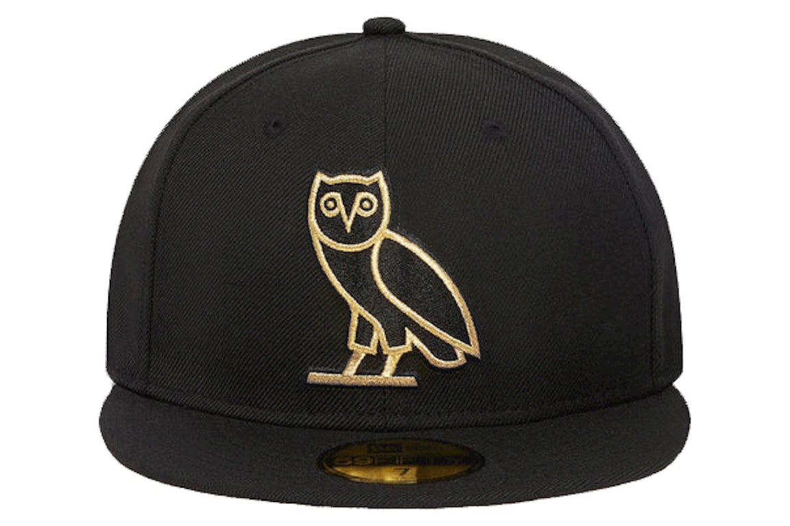 Pre-owned Ovo X New Era Og Owl 59fifty Fitted Hat Black