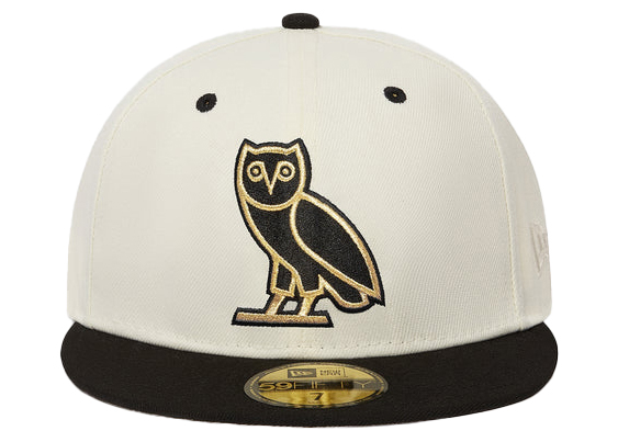 OVO x New Era OG Owl 59Fifty Fitted Hat Cream/Black