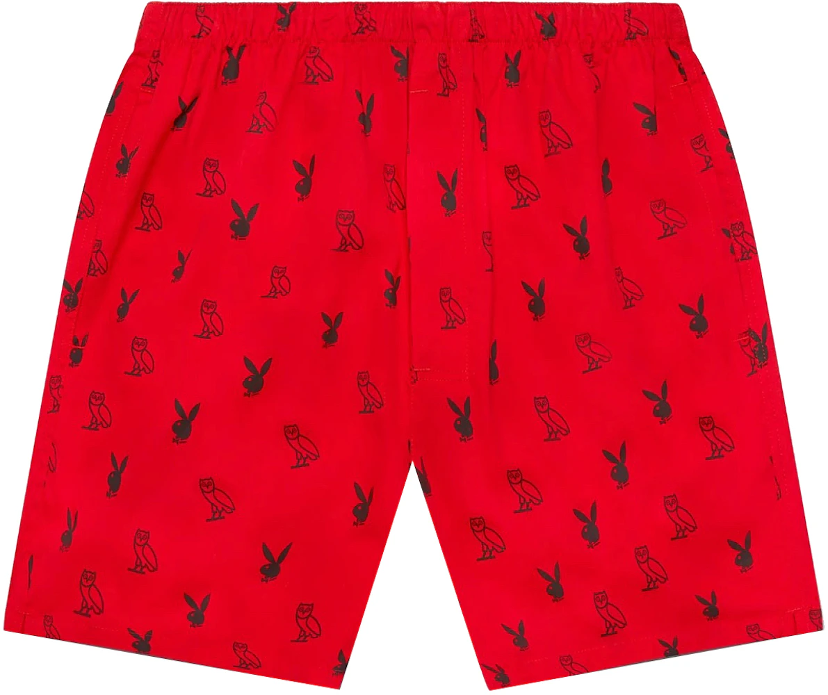 OVO x PLAYBOY Boxer Shorts Red Men's - SS22 - GB