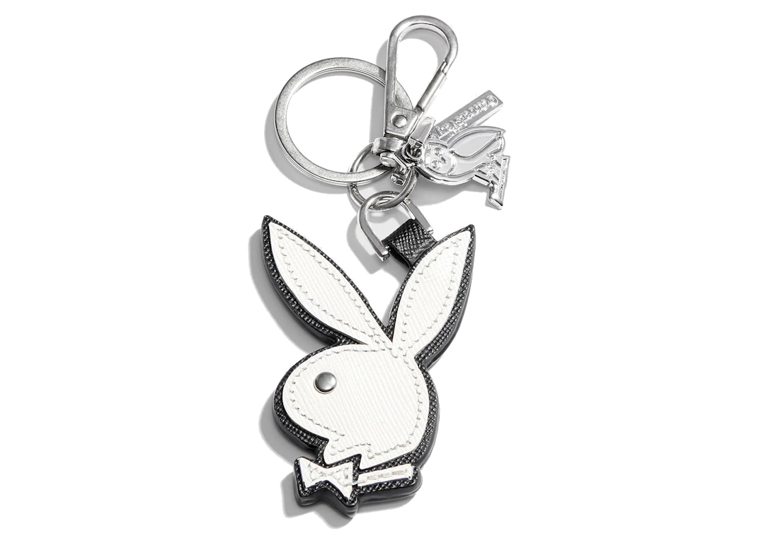 Pre-owned Ovo X Playboy Charm Keychain Silver