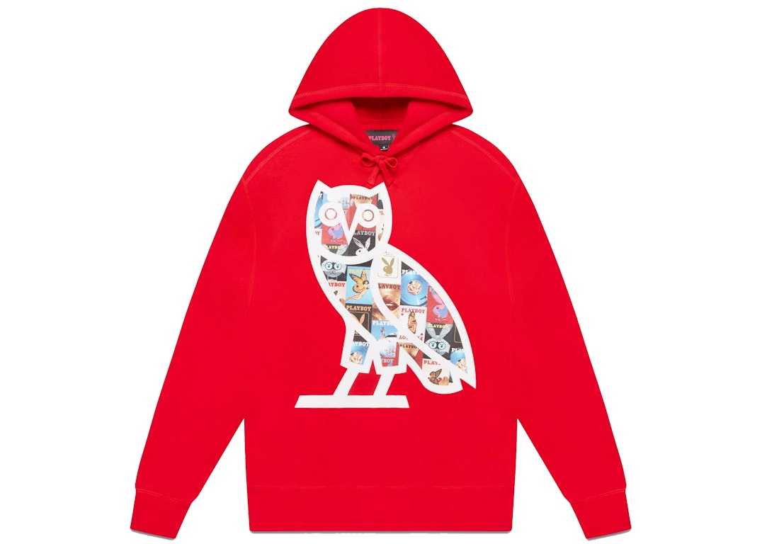 Pre-owned Ovo X Playboy Magazine Hoodie Red