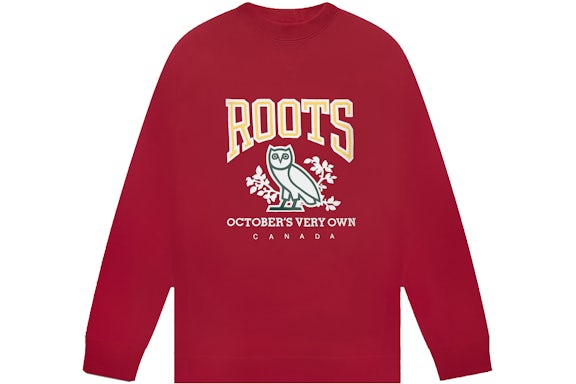 OVO x Roots Cuello Redondo Rojo