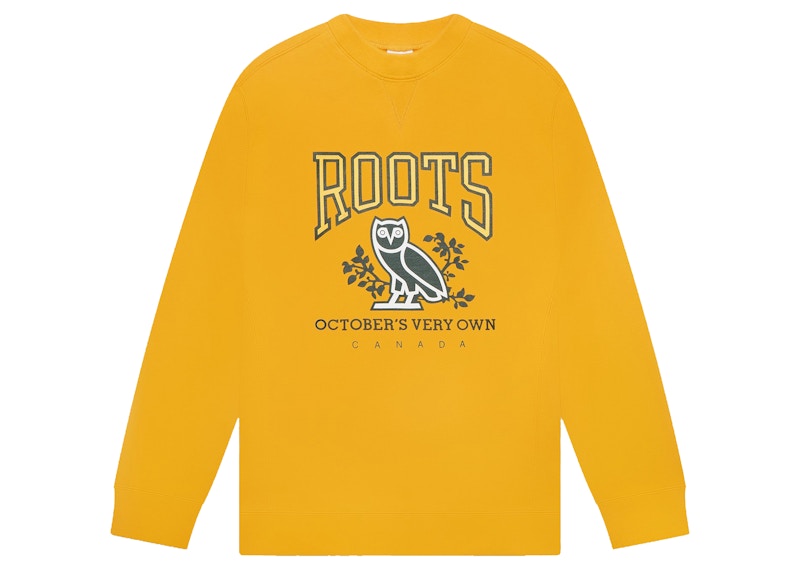 OVO x Roots Crewneck Yellow Men's - FW21 - US