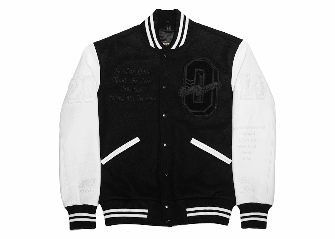 Pre-owned Ovo X Roots Nothing Was The Same Tour Varsity Jacket Black