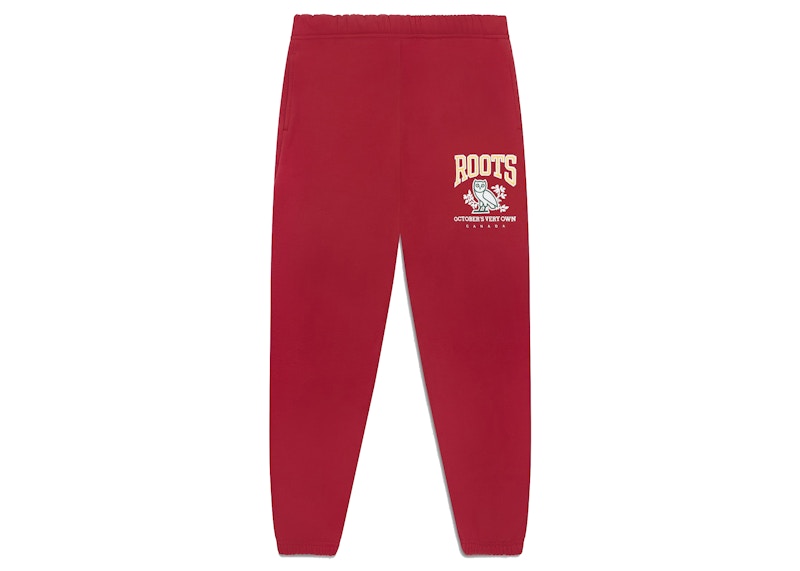 Red store roots sweatpants