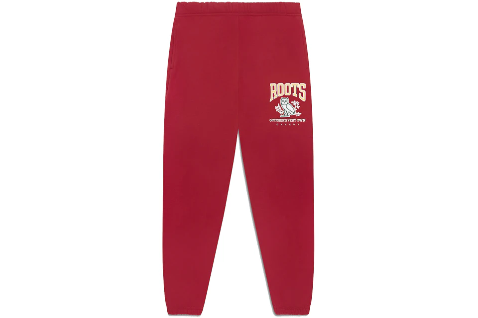 OVO x Roots Sweatpant Red