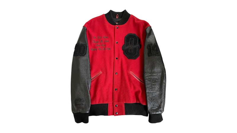 OVO x Roots Toronto Raptors Player Exclusive Varsity Jacket Red