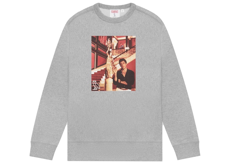 OVO x Scarface Crewneck Heather Grey Men's - SS22 - US