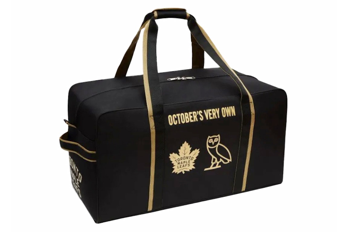 Pre-owned Ovo X Sherwood Hockey Equipment Toronto Maple Leafs Duffel Bag Black