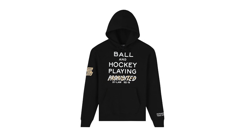 【OVO x SHERWOOD 】フクロウ STREET HOCKEY HOODIE フーディー OVO x Sherwood Street Hockey Hoodie Black/Gold Men's - SS25 - US