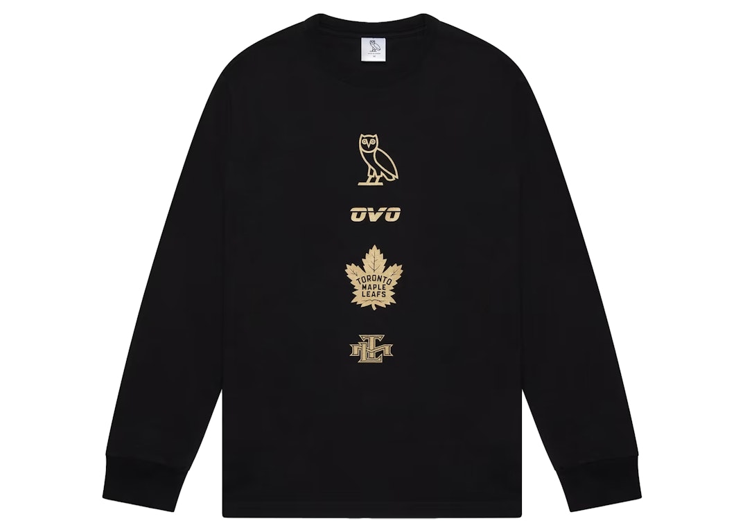 Pre-owned Ovo X Toronto Maple Leafs Banner Longsleeve T-shirt Black