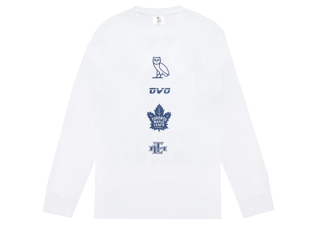 Pre-owned Ovo X Toronto Maple Leafs Banner Longsleeve T-shirt White