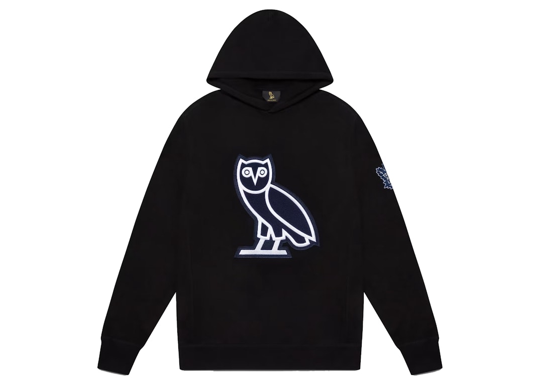 Pre-owned Ovo X Toronto Maple Leafs Chenille Owl Hoodie Black