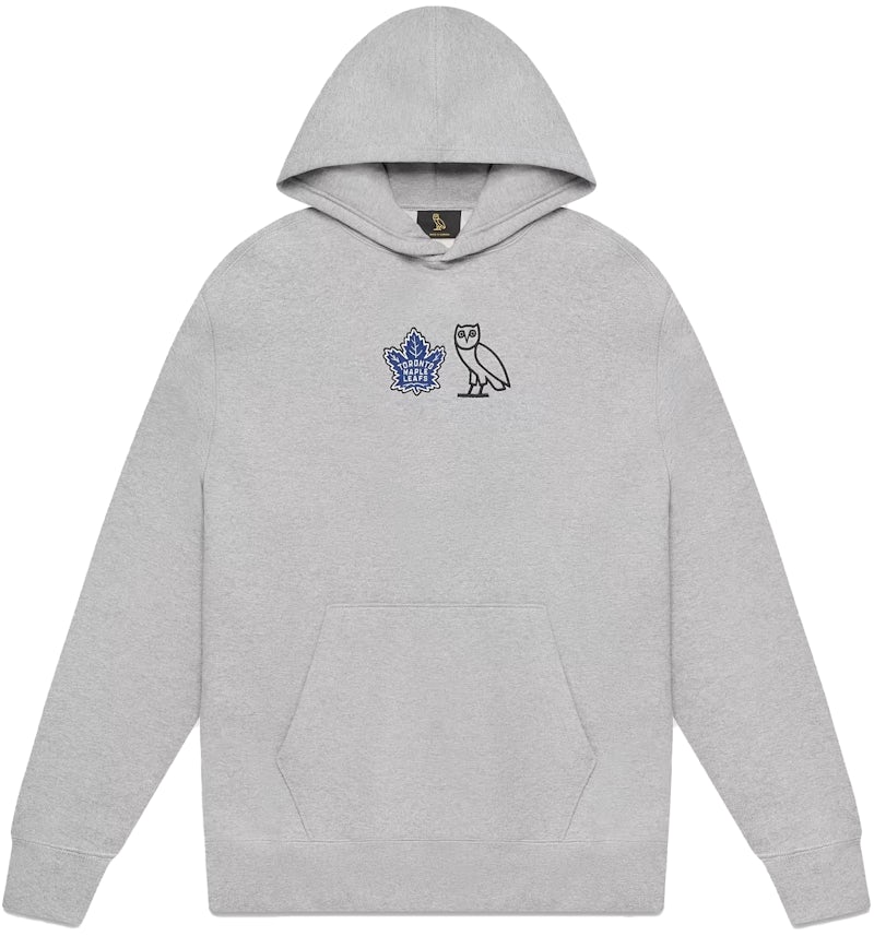 Fantasy Leafs Merch OVO X Toronto Maple Leafs Hoodie Heather Grey