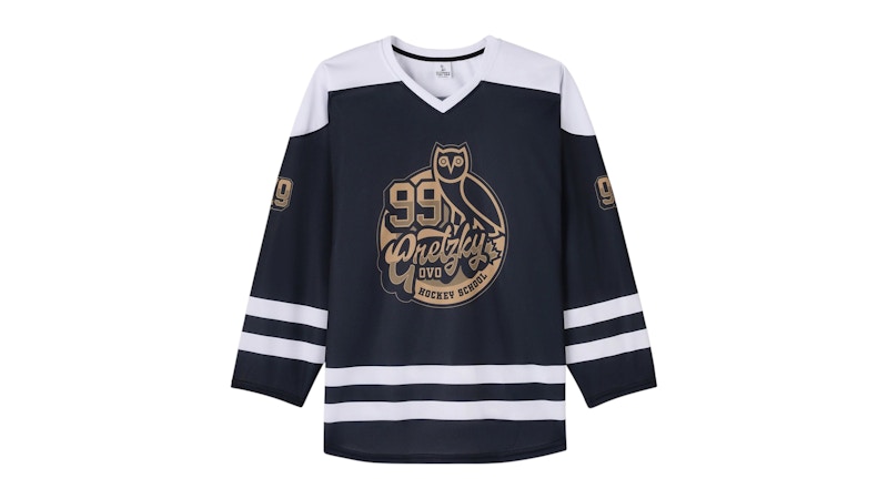 【October's Very Own】 GRETZKY HOCKEY SCHOOL JERSEY OVO x Wayne Gretzky Hockey School Jersey Black Men's - SS25 - US