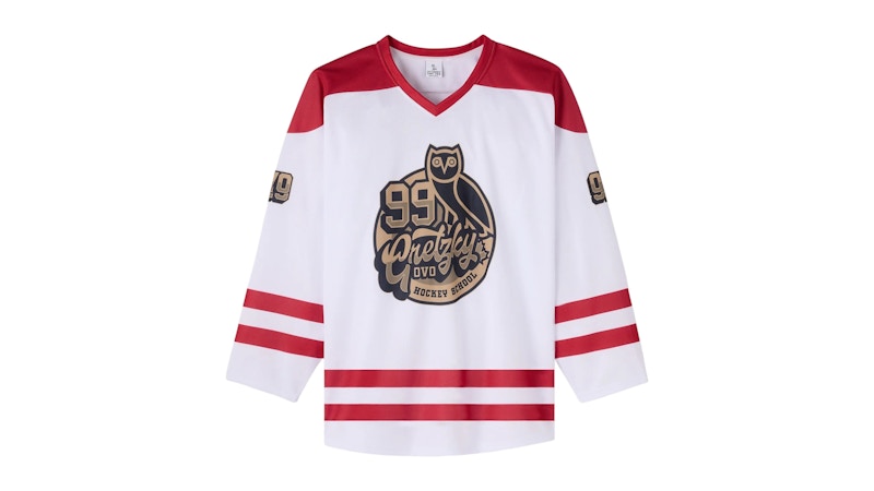 【October's Very Own】 GRETZKY HOCKEY SCHOOL JERSEY OVO x Wayne Gretzky Hockey School Jersey White Men's - SS25 - US