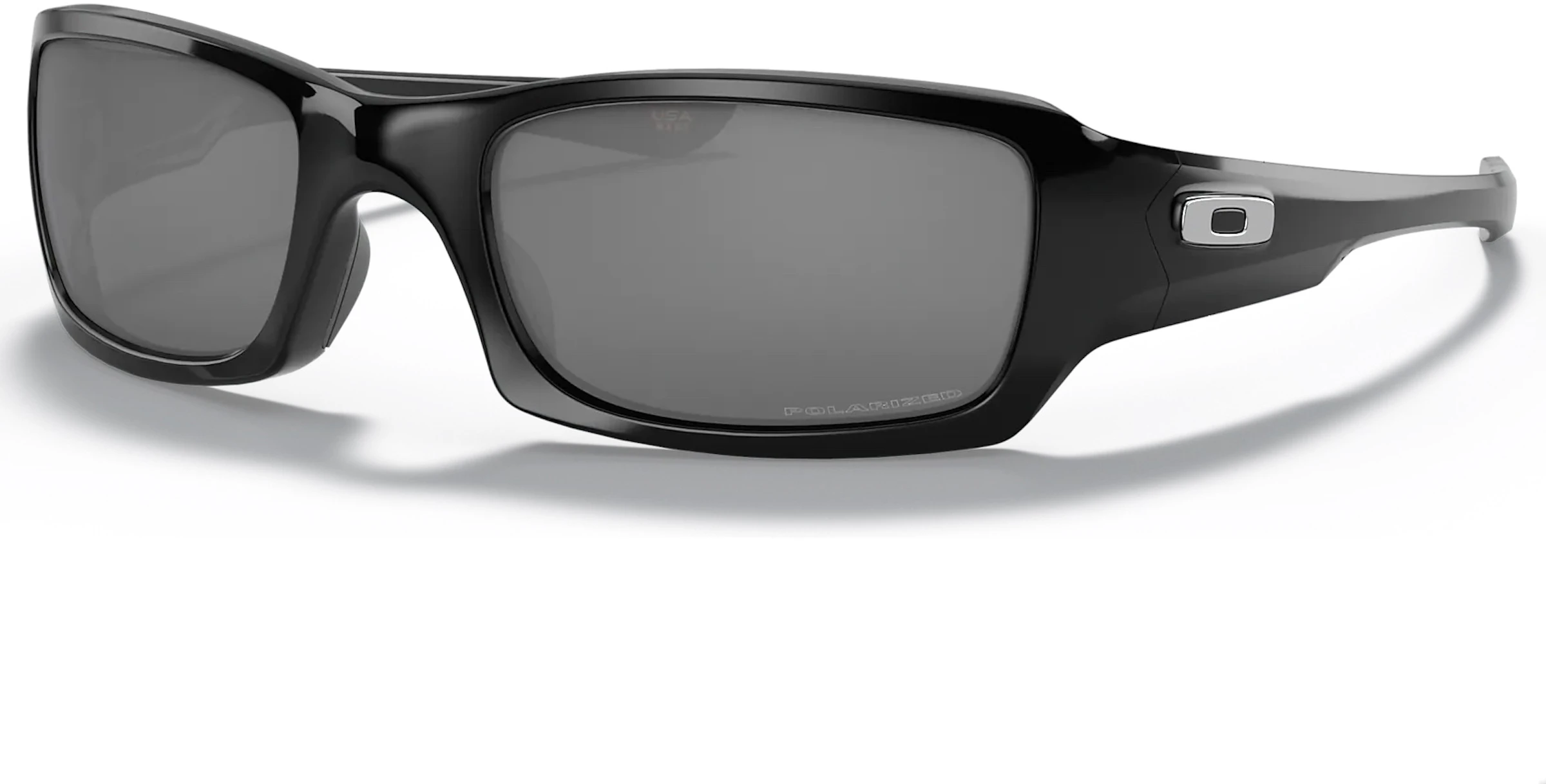 Oakley Five Squared Sunglasses Polished Black/Black Iridium Polarized - US