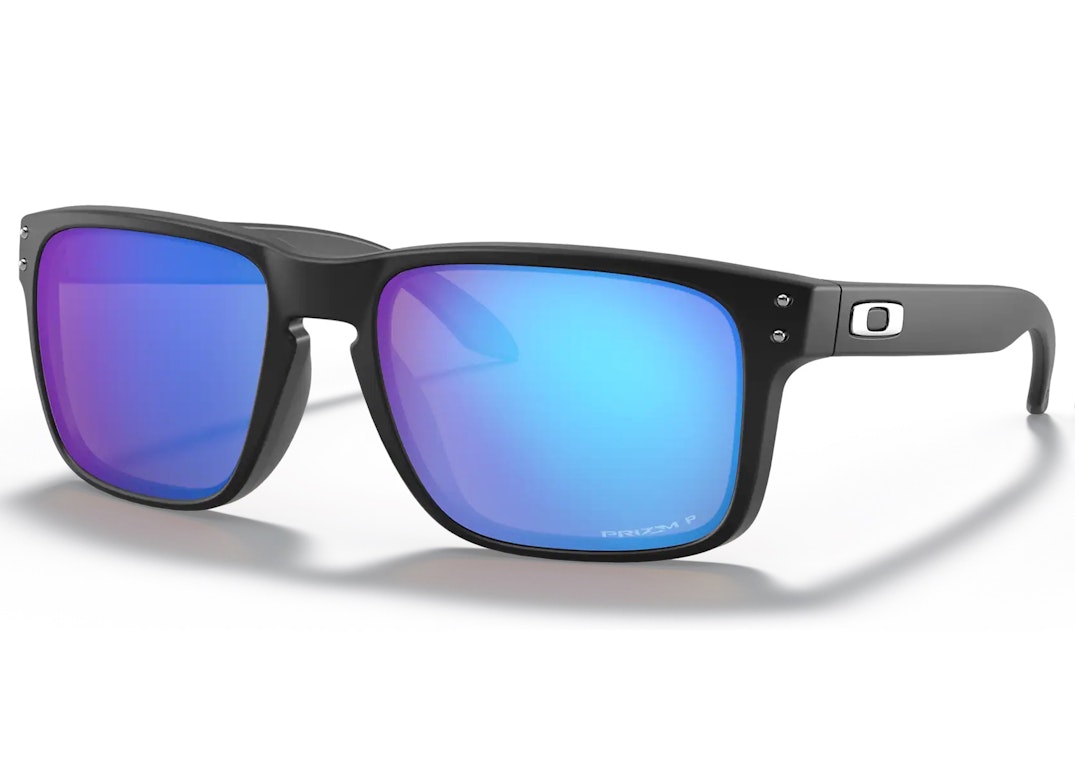 Pre-owned Oakley Holbrook Sunglasses Matte Black/prizm Sapphire Polarized (oo9102-f055)