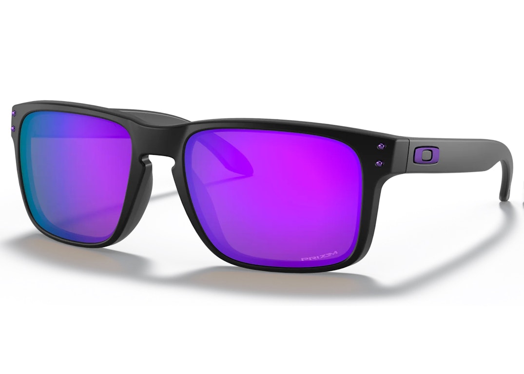 Pre-owned Oakley Holbrook Sunglasses Matte Black/prizm Violet (oo9102-k655)