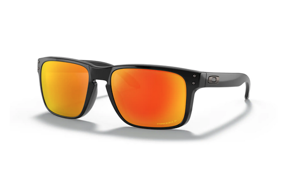 Pre-owned Oakley Holbrook Sunglasses Polished Black/prizm Ruby (oo9102-f155)