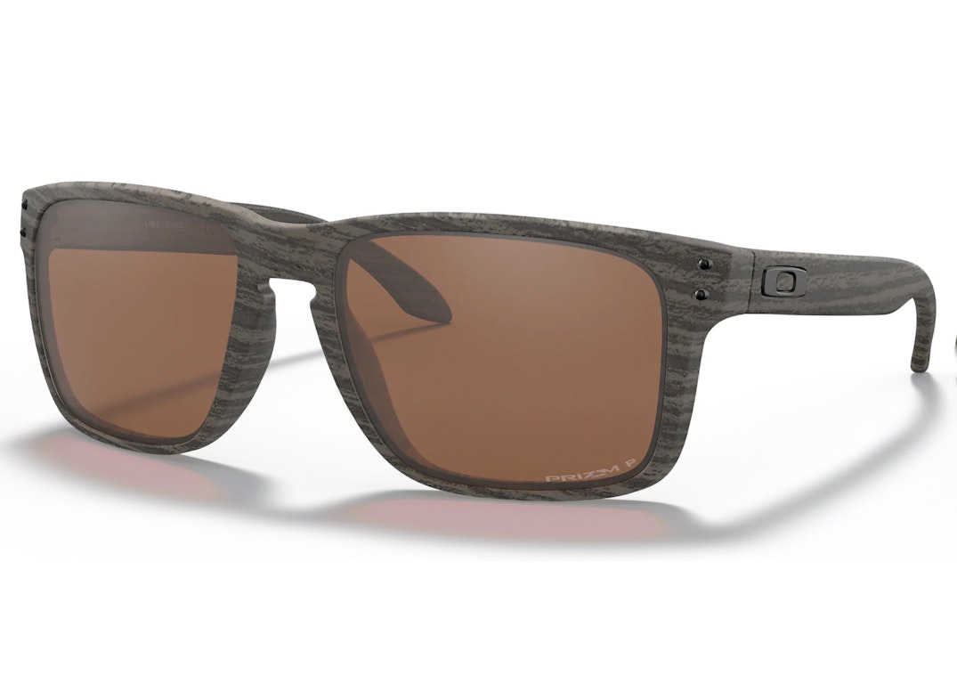 Pre-owned Oakley Holbrook Xl Sunglasses Woodgrain/prizm Tungsten Polarized (oo9417-0659)