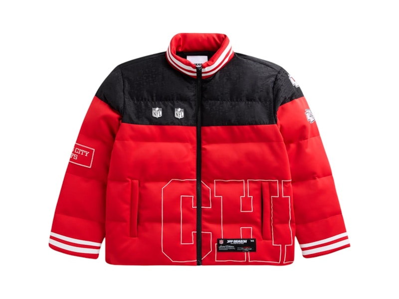 Pre-owned Off Season X Nfl Kansas City Chiefs Team Puffer Jacket In Red/black