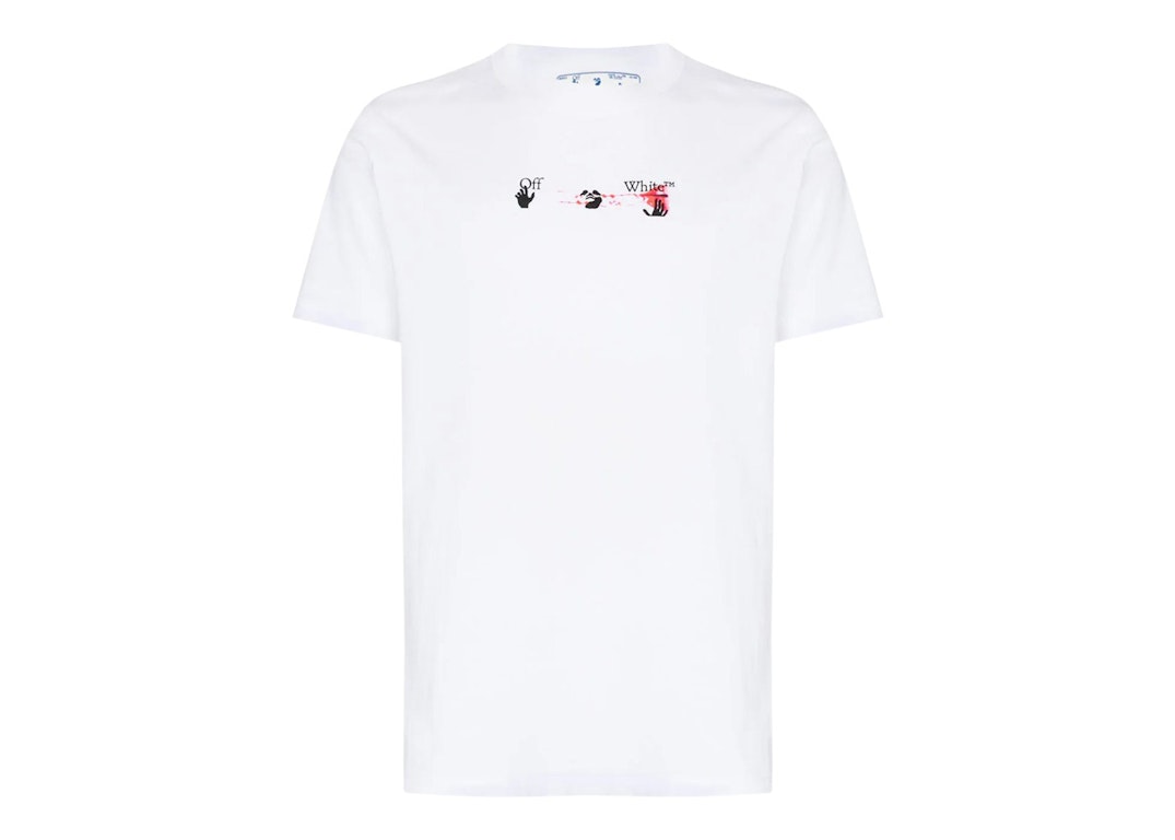 Pre-owned Off-white Acrylic Arrow Logo Print T-shirt White/black/fuchshia