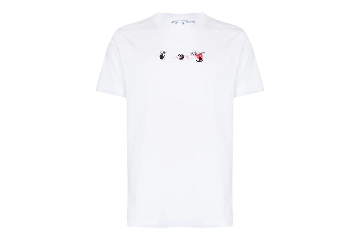 Pre-owned Off-white Acrylic Arrow Logo Print T-shirt White/black/fuchshia