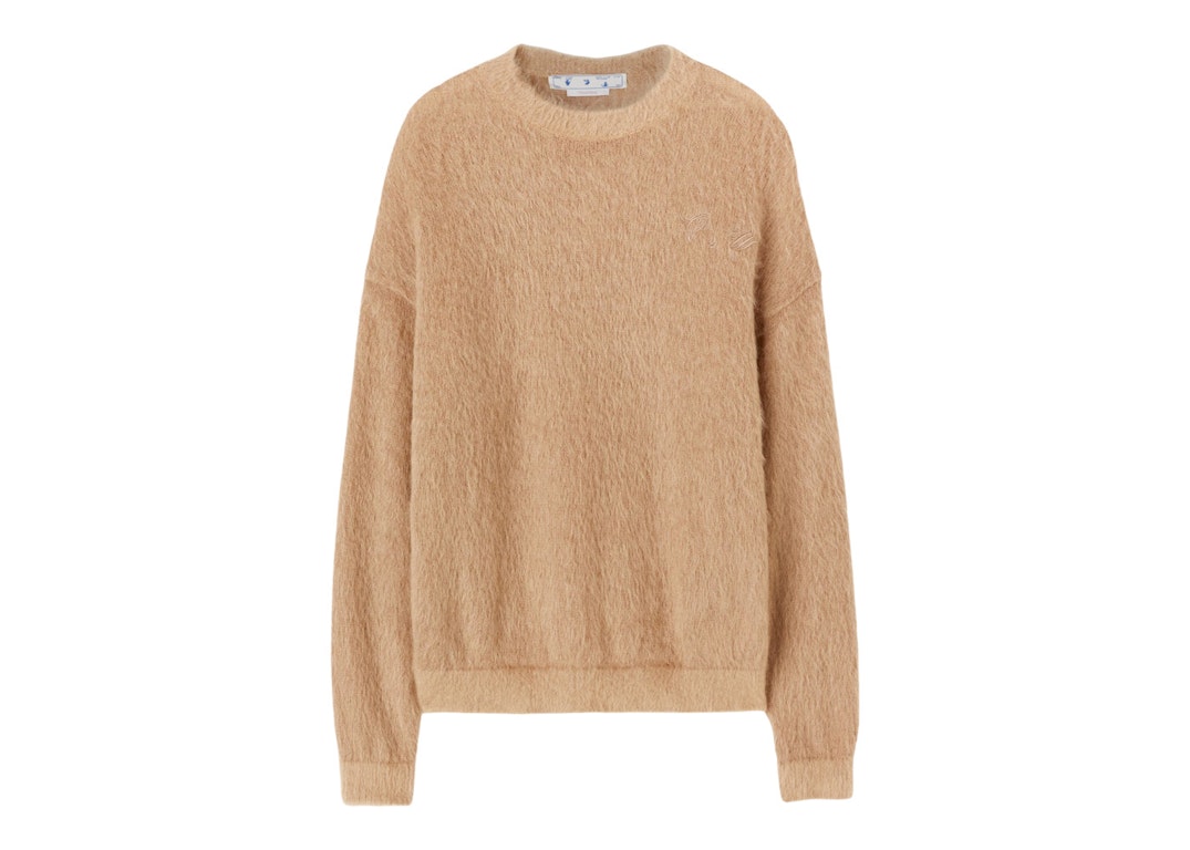 Pre-owned Off-white Arrow Mohair Skate Knit Camel