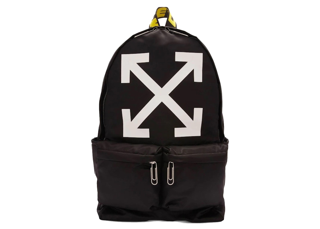 Pre-owned Off-white Arrow Nylon Backpack Black/white