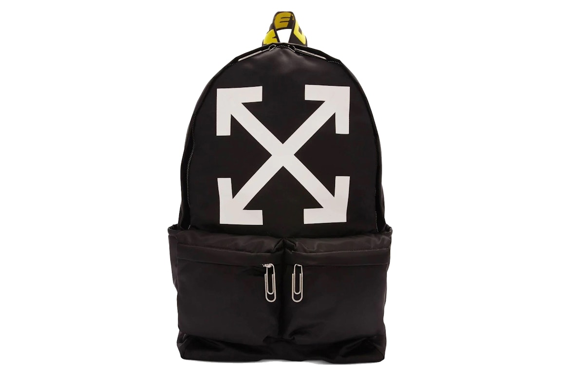 Pre-owned Off-white Arrow Nylon Backpack Black/white