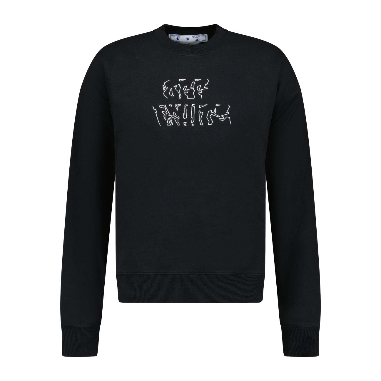 OFF-WHITE Acrylic Arrow Logo Print Hooded Sweatshirt Black
