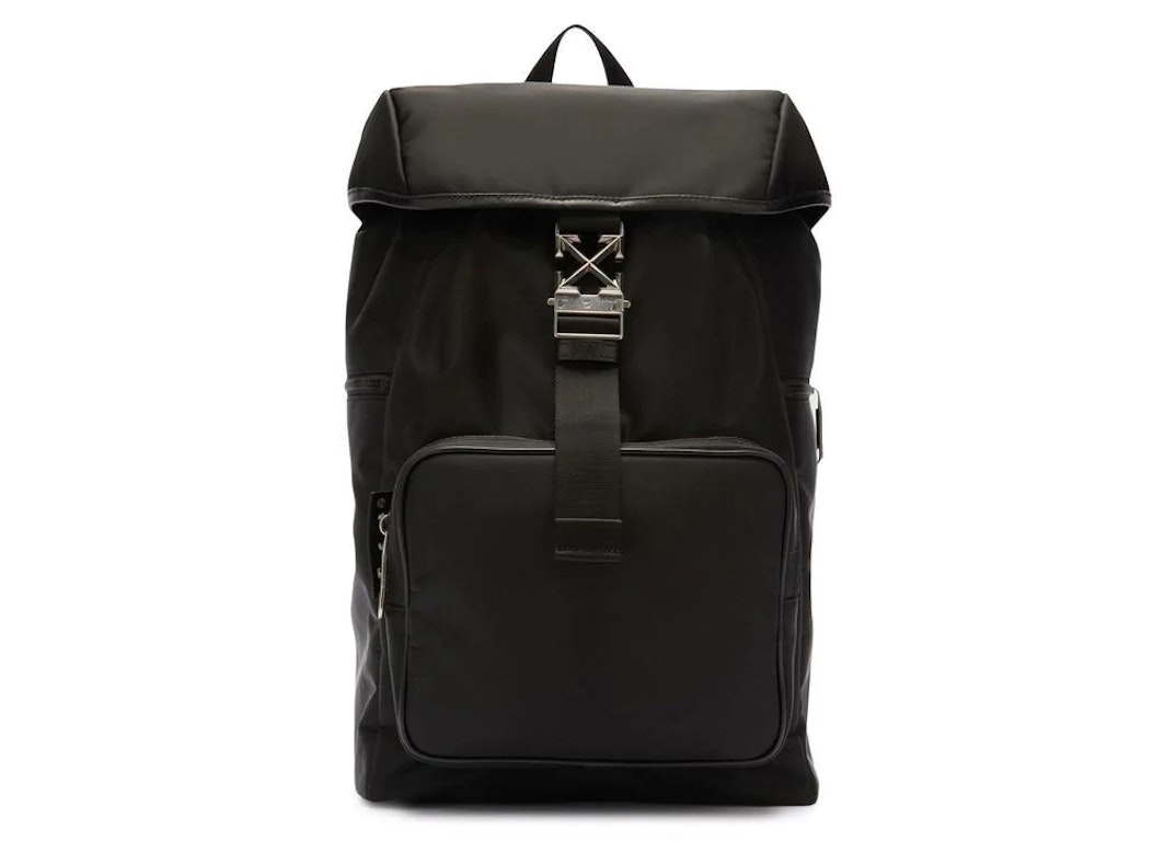 Pre-owned Off-white Arrow Tuc Nylon Backpack Black