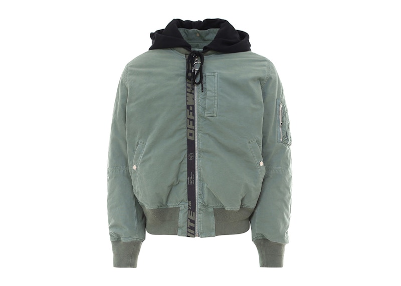 OFF-WHITE Arrow Vintage Bomber Jacket Hedge Green/Black