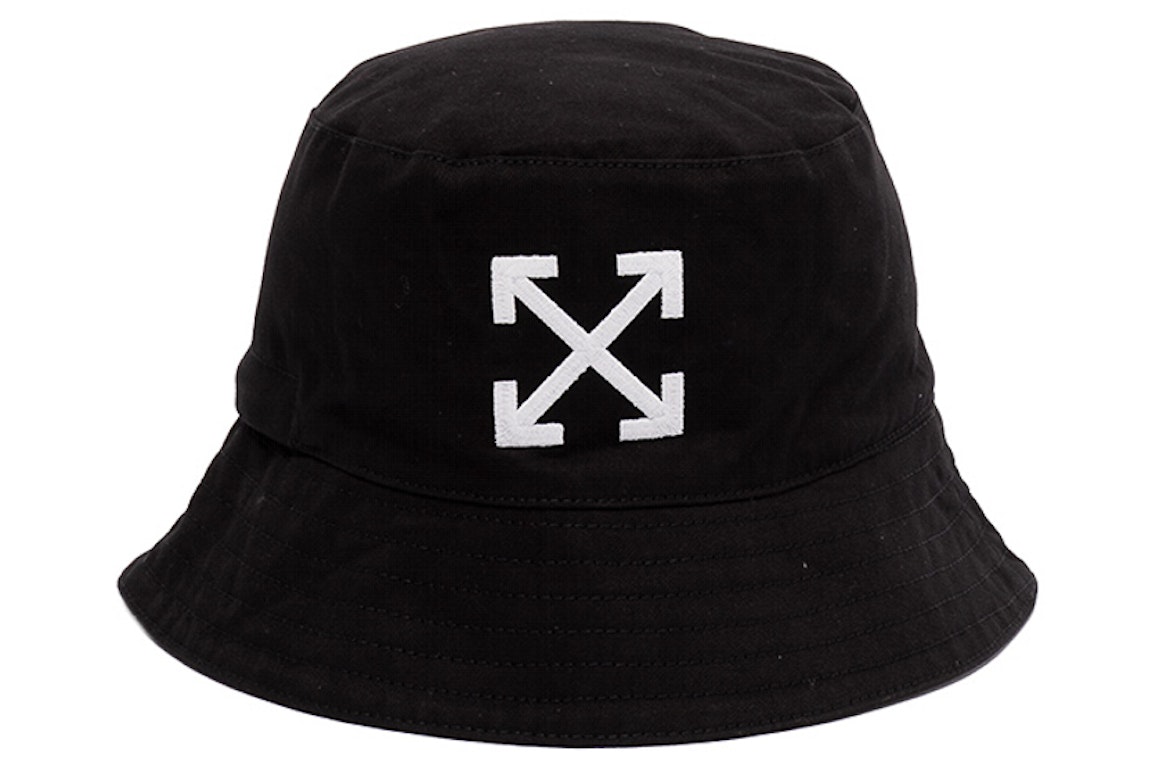 Pre-owned Off-white Arrows Bucket Widebrim Hat Black
