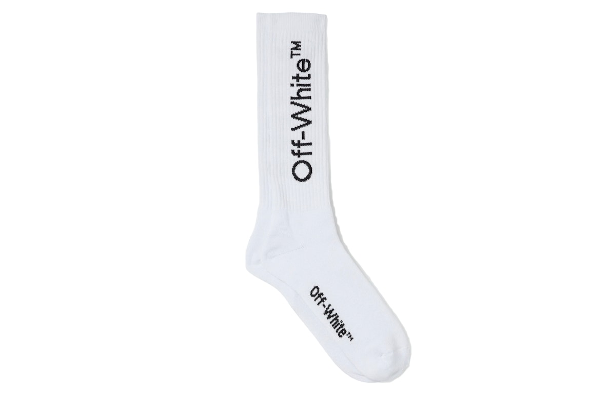 Pre-owned Off-white Arrows Mid Socks White/black