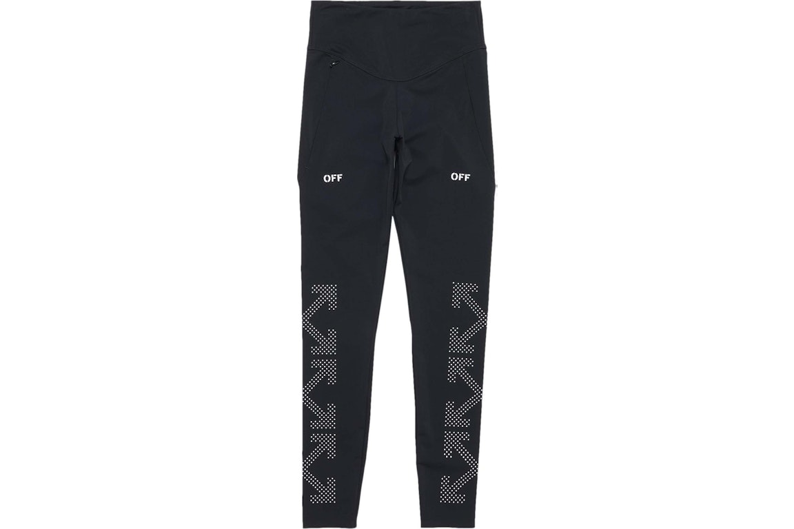 Pre-owned Off-white Athl Reflect Arrow Leggings Black/silver