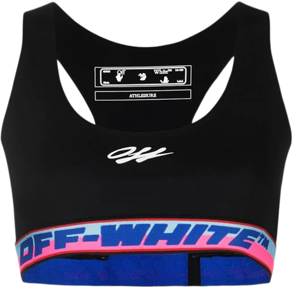 OFF-WHITE Athleisure Logo Bra Top Black/Blue/Pink