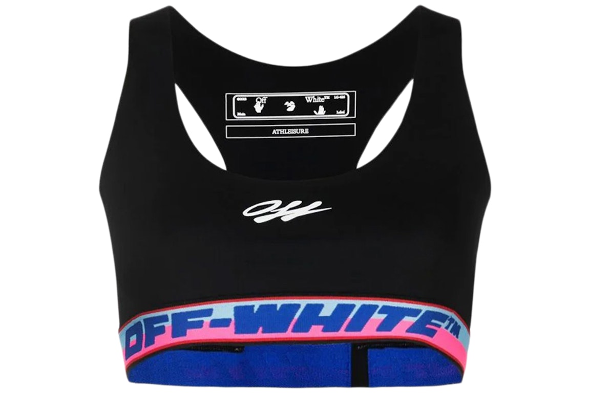 Pre-owned Off-white Athleisure Logo Bra Top Black/blue/pink