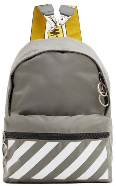 Off-White Binder Nylon Mini Backpack Grey in Nylon with Silver-tone - US