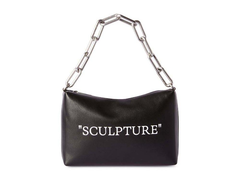 Pre-owned Off-white Women's Offwhite Block Quote Pouch In Black