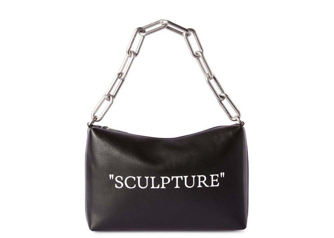 Pre-owned Off-white Block Quote Pouch Black