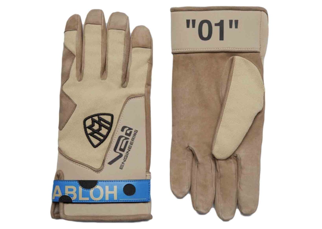 Pre-owned Off-white C/o Project Maybach Gloves Beige